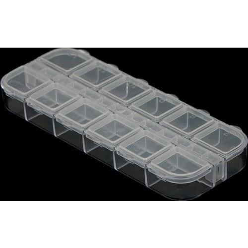 Multifunction Transparent Storage Boxes Tools 12 Slots clear independent Diamond Embroidery Box Diamond Painting Accessory Case