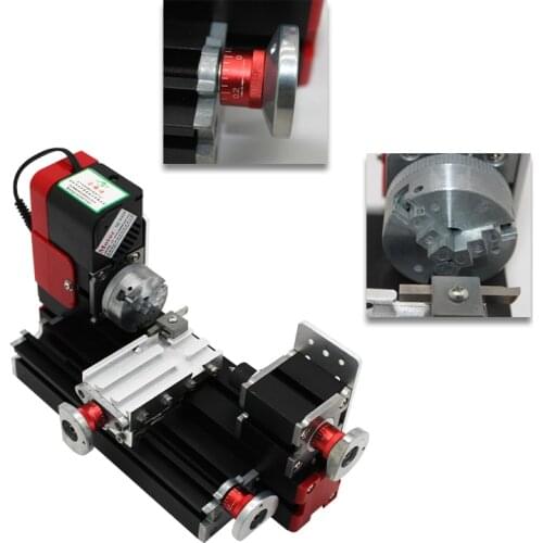 Multi-functional Mini Lathe Machine Miniature metal Maker tool Transformer Jigsaw Grinder Driller Plastic Metal