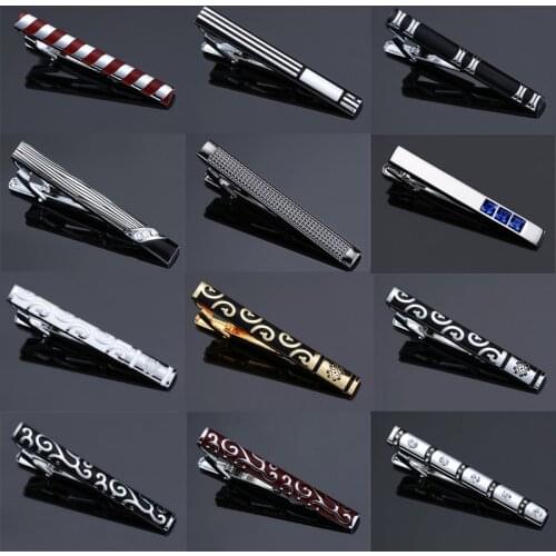 DY new high-quality enamel mens wedding tie clip high-end brand luxury design exquisite pattern crystal tie clip Free Delivery