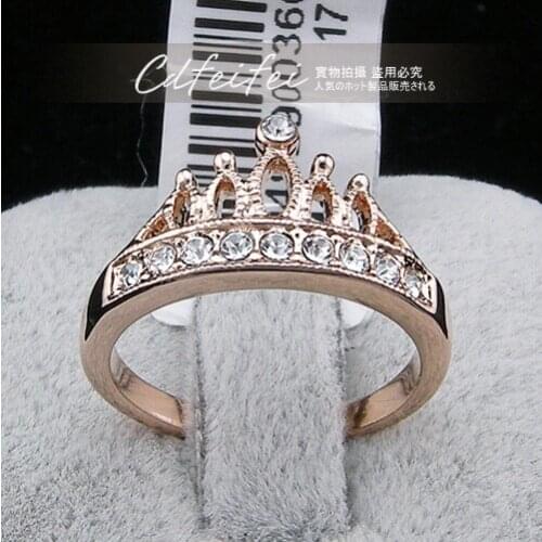 New Sale Brand TracysWing Rings for women Genuine Austria Crystal Copper Gold Color Fashion ring Zirconia #RG94929