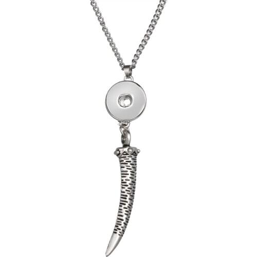 New Fashion Beauty Metal snap pendant necklace 60cm fit 18mm snap buttons snap jewelry XL0175