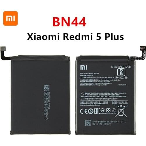 Xiao mi 100% Orginal BN44 4000mAh Battery For Xiaomi Redmi 5 Plus BN44 High Quality Phone Replacement Batteries