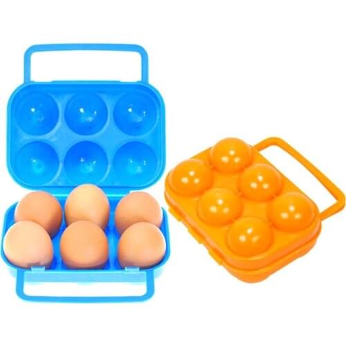 Outdoor Portable Camping Picnic BBQ Egg Box Container Egg Storage Boxes Camping Tableware Travel Kitchen Utensils Camping Gear