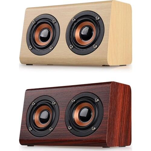 Portable Wireless Wooden Bluetooth-compatible Small Speaker Subwoofer Diaphragm Mobile Phone Computer TF Card Gift Custom