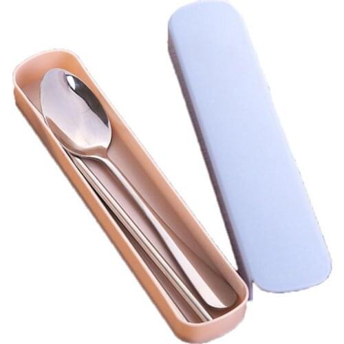 Portable Travel Stainless Steel Spoon Chopsticks Cutlery Set with Carry Case