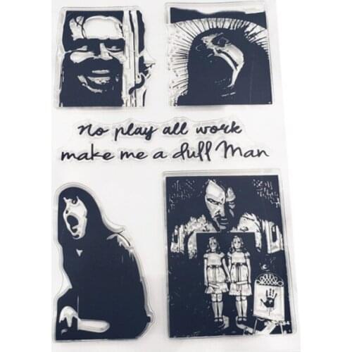 Horror Game Transparent Clear Silicone Stamp Seal DIY Scrapbooking Coloring Diary Accessories Decor Stencil Painting Template