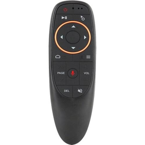 G10 Air Mouse Remote Control Voice Remote 2.4Ghz Google Voice Search Assistant Ir Learning Without Gyro For Android Tv Box Black