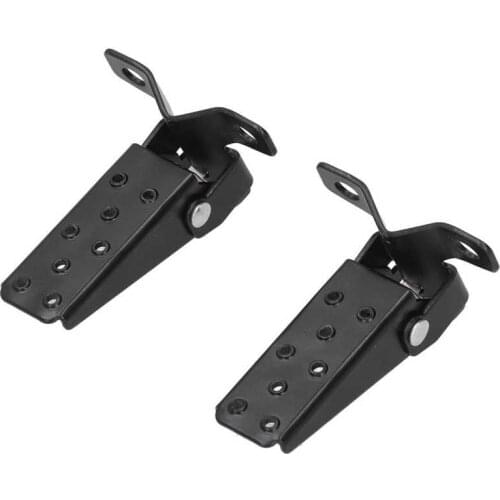 Foldable Footrest Foot Step Pegs Steel Pedal Black Universal for Retro Motorcycle ATV
