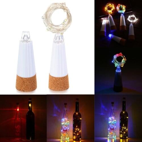 USB Rechargeable Powered LED Wine Bottle Fairy Lights Wedding Garden Decorative String Light Outdoor Lighting Garland Party Lamp