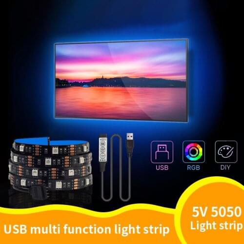 USB Led Strip 5m RGB 5050 Smd Strip Waterproof Gamer Room Decoration Neon Led Light DC5V Led PC TV Backlight Lamp For Room