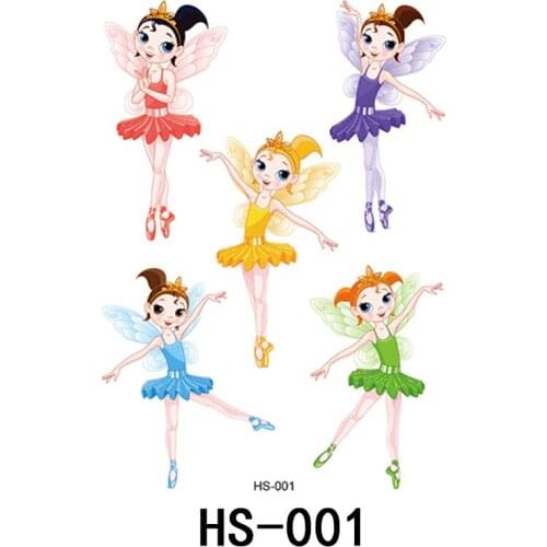 Luminous Tattoo Sticker For Children Baby Birthday Present Fake Tatoo Cute Elves Princess Waterproof Temporary Tattoo