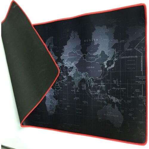 High quality Store Large Gaming Mouse Pad The World Map Mouse Mat Desk Pad Keyboard Pad For Dota CS Go Red Side