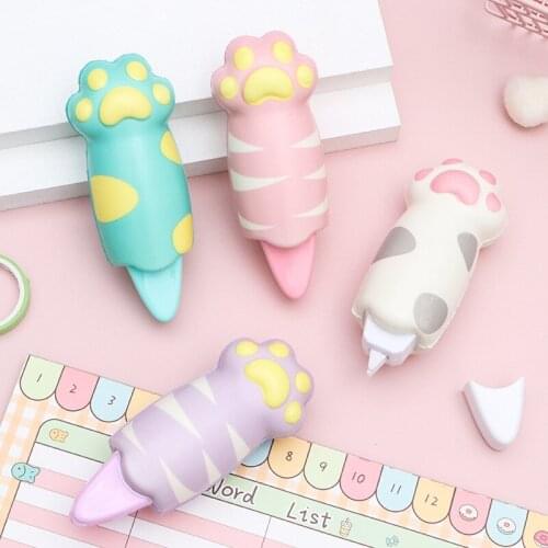 Fun Decompression Cat Claw Correction Tape Transparent Film Out Corrector Tape Decorative DIY PET Correction Office Stationery