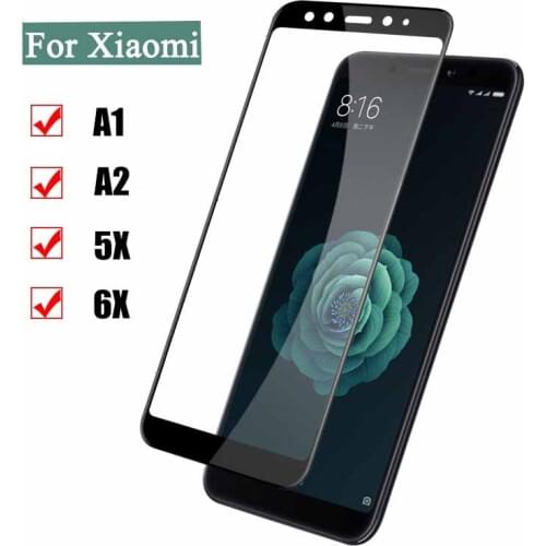 Protective film For Xiaomi mi 6X 5X 9h full Cover tempered Glass for xiomi mi a1 A 2 3D HD Screen Protector glas on xiami mi A2