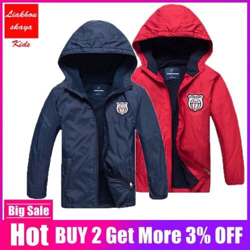 2021 Fashion Brand Childrens Boys/Girls Fleece Jacket Kids Coat Hoodie Waterproof Windbreakers Boys Jackets 4-15T Spring Autumn