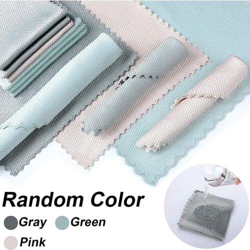 5Pcs 25*25cm Cleaning Cloths Special Fish Scale Wipes Rag For Glass Cleaning Housework Cleaning Cloth High Quality