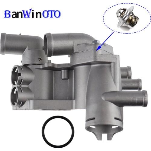 Aluminum Engine Cooling Thermostat Housing Cover Assembly For VW POLO SEAT IBIZA SKODA FABIA 032121111AP