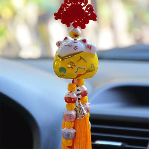 Car pendant car fashion jewelry ornaments rearview mirror creative jewelry kitten pendant blessing safe birthday gift