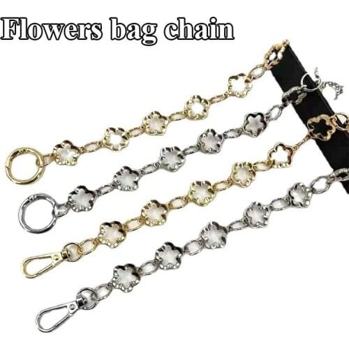 Flower Chain Handbag Handle Decorative Bag Extension Chain Women Shoulder Bag Strap Decoration Hardware Luggage Accessories