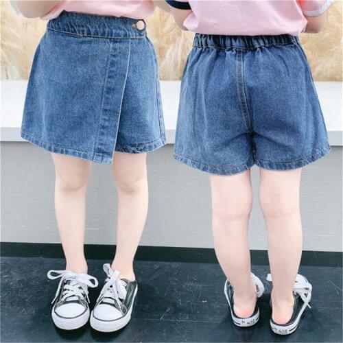 Girls Denim Shorts Summer Children Thin Trousers Jeans Casual Kids Clothes DT402