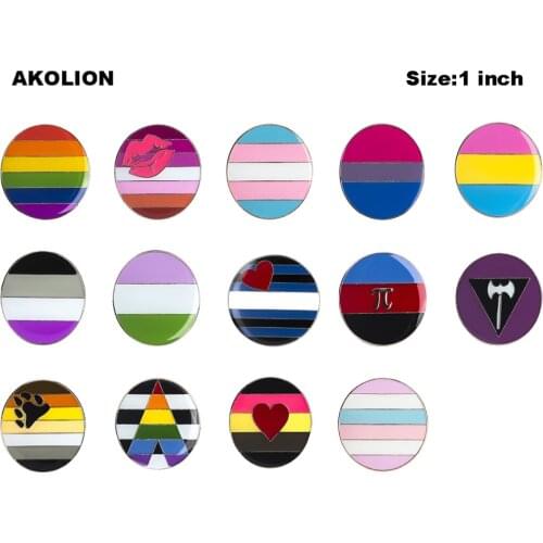 Gay Pride Rainbow Flag Rozet Metal Chapas Metalicas Pins Icon Backpack Brooch for Gift
