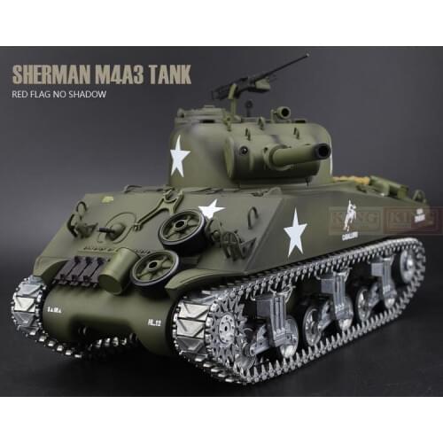 Henglong 1/16 scale 2.4GHz RC tank Sherman M4A3 battle Tank U.S.Army Ultimate metal version Smoke Sound Metal Gear Tracks