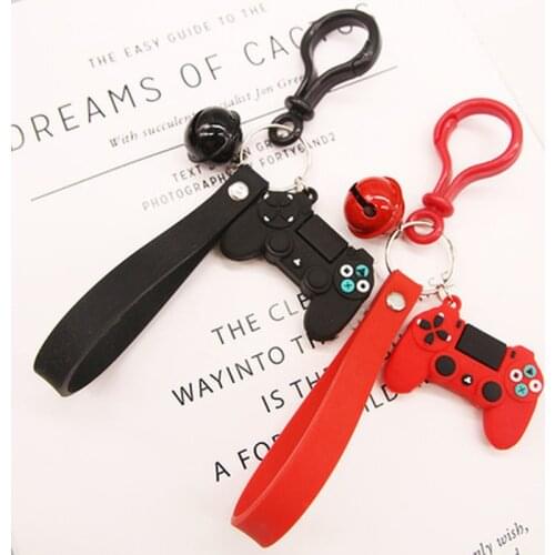 PVC Game Machine Keychain Console Controller Keychain Key Chain Ring Creative Cartoon Joystick Model Handle Keychain Pendant