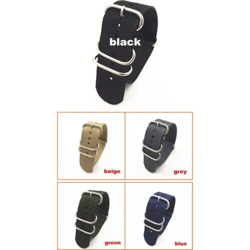 Ring buckle - 1PCS High quality 24MM Nylon Watch band NATO waterproof watch strap fashion wach band - 5 colors available -100806