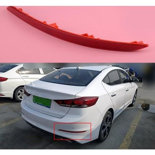 Red Plastic Car Rear Right Bumper Reflector Tail Fog Light Brake Singal Lamp 92406F2000 Fit for Hyundai Elantra 2017 2018