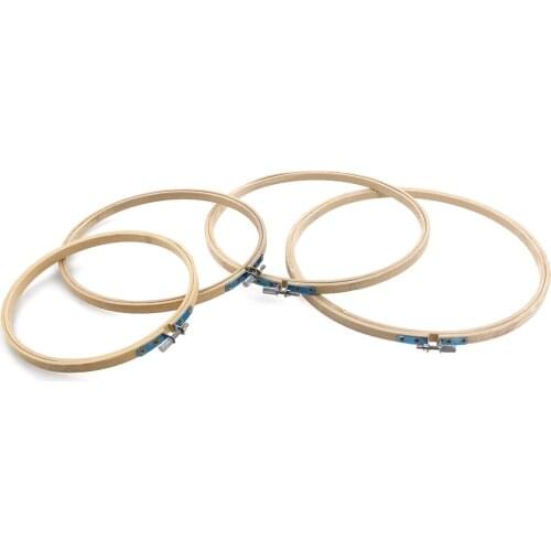 1Pcs 33cm Round Wooden Embroidery Hoops Set Adjustable Bamboo Circle Cross Stitch Hoop Ring for Embroidery and Cross Stitch
