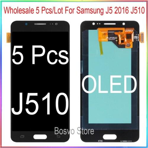 Wholesale 5 Pcs/Lot OLED for Samsung J5 2016 J510 LCD screen display with touch assembly OLED