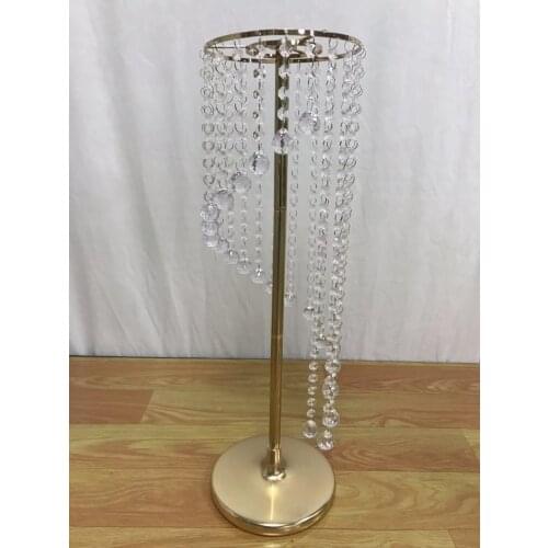 70cm Tall Crystal Flower Stand Wedding Home Decor Candle Stand Holder Candlestick