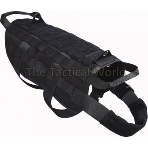 Police K9 Tactical Training Dog Harness Molle Vest Packs Coat 4 Color S-XL Outdoor Military Hunting Dog Clothes Load Bearing