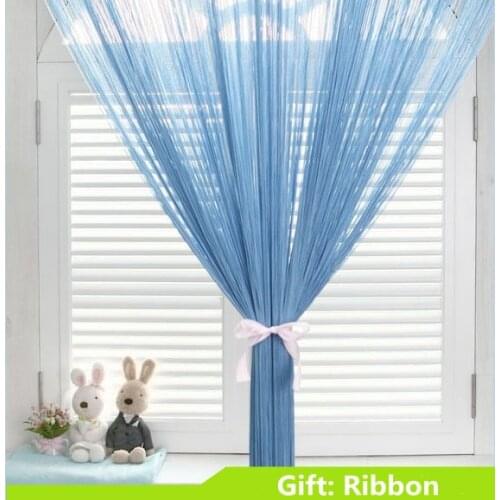 Stripe Perspective Pure Color Straight String Curtain Tube Partition Curtains Living Home Wedding Hotel 3mx3m300cm French Window