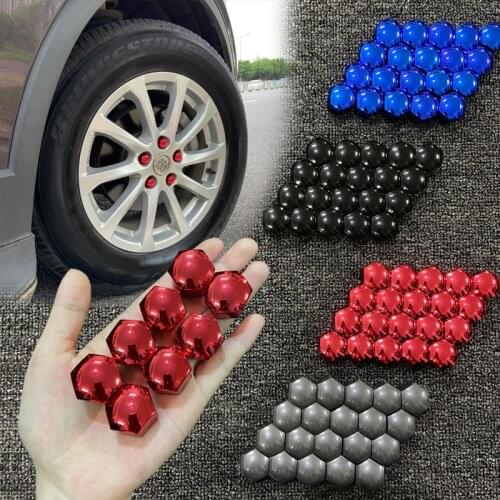 17mm Car Wheel Lug Nut Cap Tyre Hub Screw Bolt Dust Cover Protector Car Exterior Accessories
