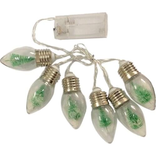 Christmas String Lights, LED Mini Christmas Tree Snowflake Globe Bulb Lights Strand, Battery Operated, for Decor