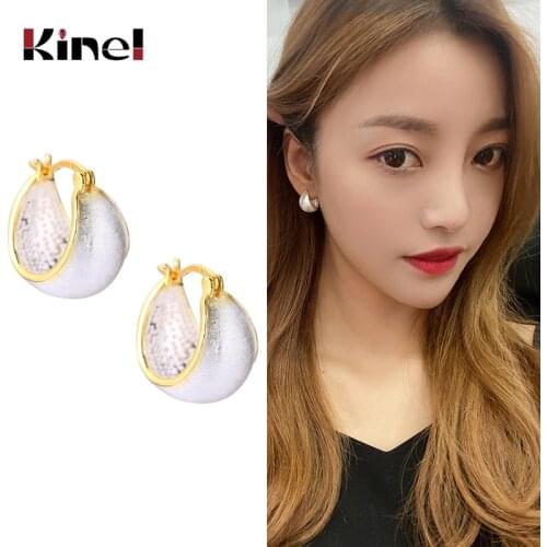 Kinel Handmade Earrings Korean Brushed Jewelry 925 Sterling Silver Fashion Earrings for Women Bijoux Fmme 2020 New