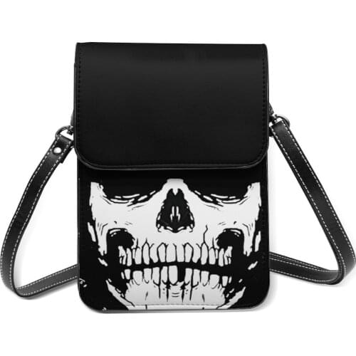 Skeleton Shoulder Bag Woman Fashion Mobile Phone Bag Stylish Leather Outdoor Bags