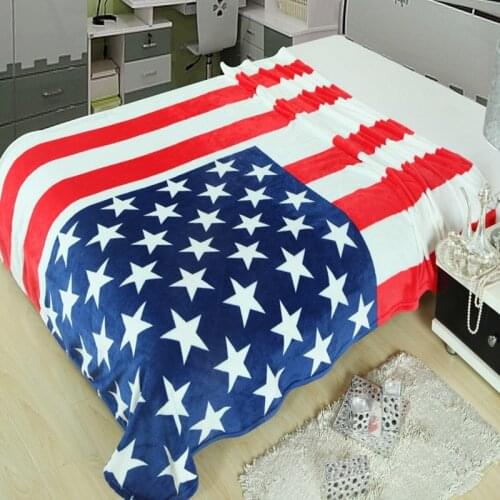Super Soft Warm US Flag American Children Blanket British Flag Flannel Blankets For Boys Girls Kids Gift 200x230cm Bed Cover