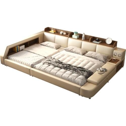 Smart bed frame camas bedroom set кровать двуспальная lit beds سرير muebles de dormitorio мебель cama de casa Parent-child bed