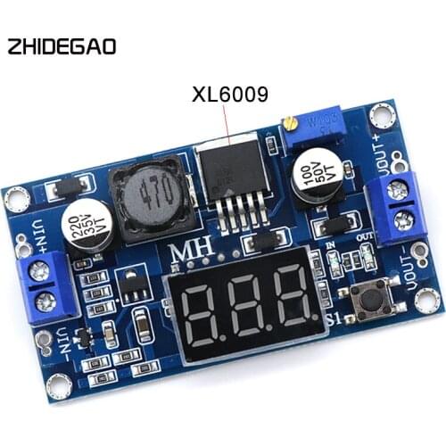 XL6009 Digital Boost DC-DC Step Up Power Supply Module Adjustable 4.5-32V to 5-52V Step-up Voltage Regulator With LED Voltmeter