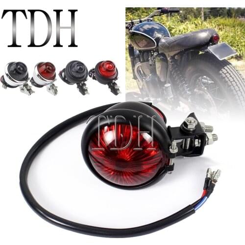 Retro Motorbike Tail Light Indicator Red/Smoke Lens LED Stop Brake Rear Tail Lamp for Harley Sportster Cafe Racer Yamaha