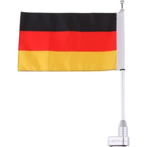 Rear Luggage Rack Mount Flagpole Germany Flag For Honda GoldWing GL1500/1800