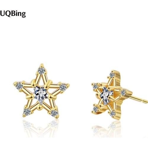 Fashion Wild 925 Sterling Silver CZ Zircon Wedding Stud Earring For Women Gifts Jewelry