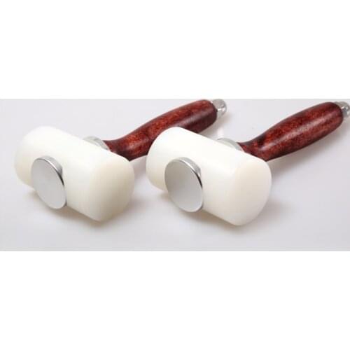 1PC Nylon Hammer Leathercraft Carving Hammer Sew Leather Cowhide Tool Kit with Wooden Handle