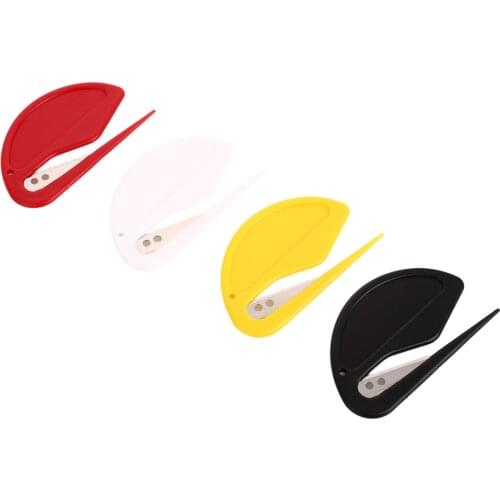 10Pcs/Lot Plastic Mini Letter Mail Envelope Opener Safety Paper Guarded Cutter Blade Office Equipment Letter Opener Random Color