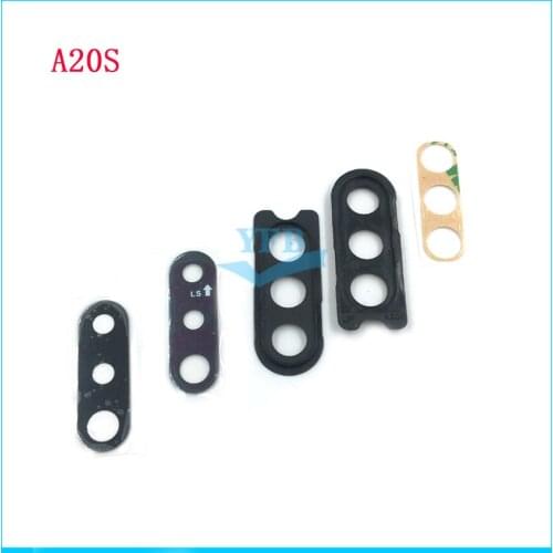 100PCS For Samsung Galaxy A10S A20S A30S A50S Back Rear Camera Lens Glass with Cover Frame Ring Holder Braket Assembly
