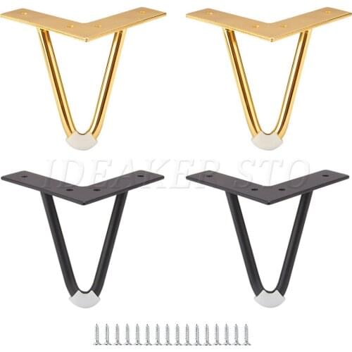 2/4PCS Metal Furniture Leg Hairpin Table Desk Leg Wire Support Leg For Sofa Cabinet Handcraft Furniture Hardware Accessories