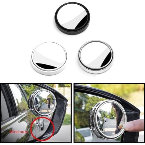 2pc Car Rearview Mirror Auxiliary Mirror Blind Spot Mirror Reversing Auxiliary 360 Degree Rotation To Expand The Field Of View