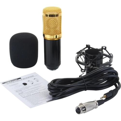 20Pcs/Lot BM800 Condenser Microphone Pro Audio Studio Vocal Recording Mic For Radio KTV Karaoke + Shock Mount